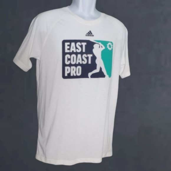 Adidas Men's East Coast Pro Baseball Tee White Med - Picture 1 of 3